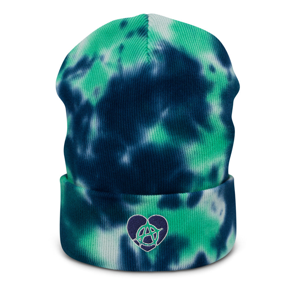 green Tie-dye beanie