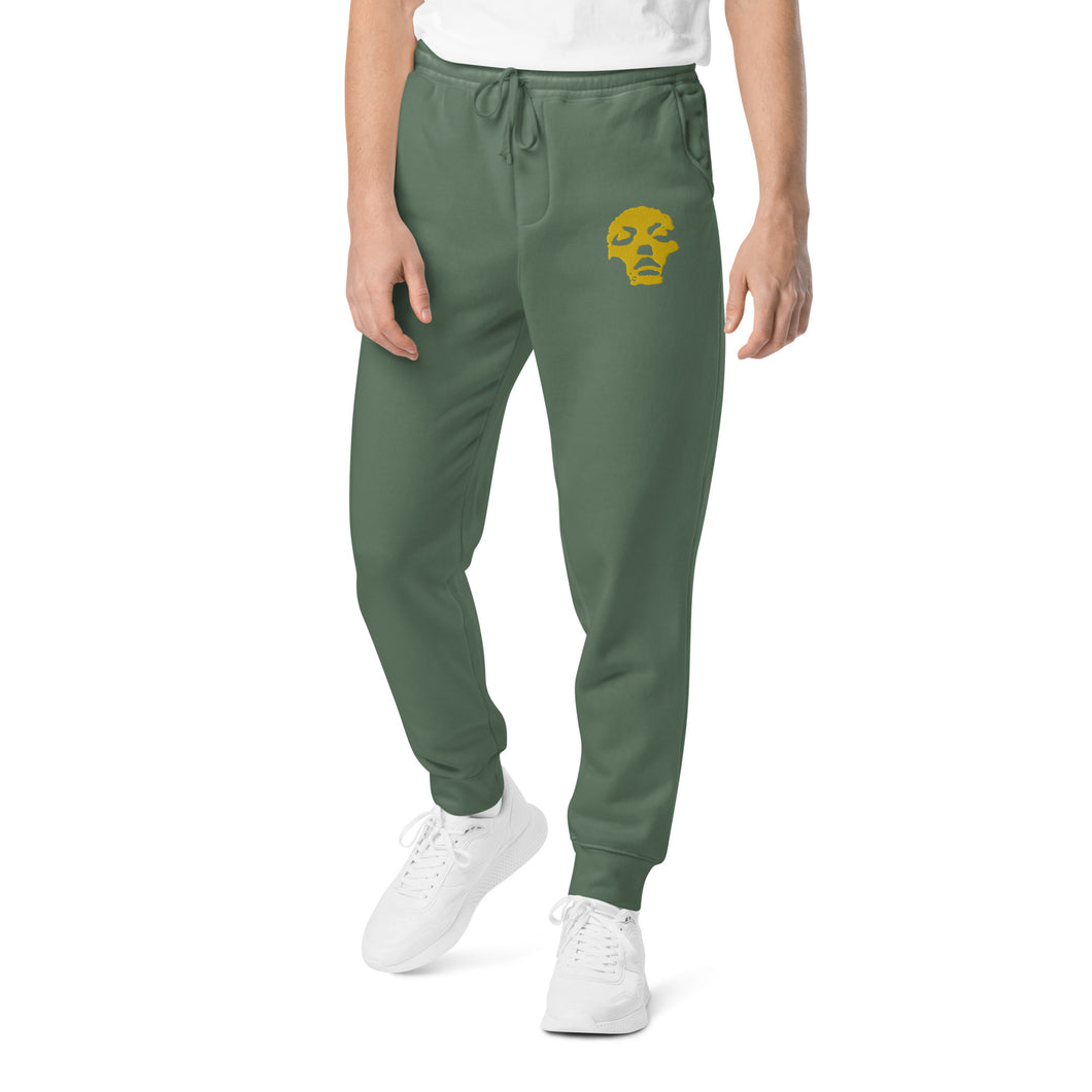 LV$ Green pigment-dyed sweatpants